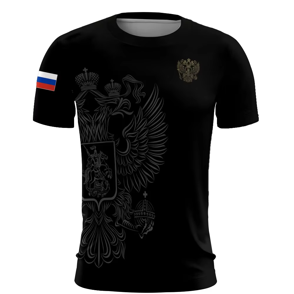 Russie hommes T-Shirts 3d drapeau russe T-Shirt à manches courtes