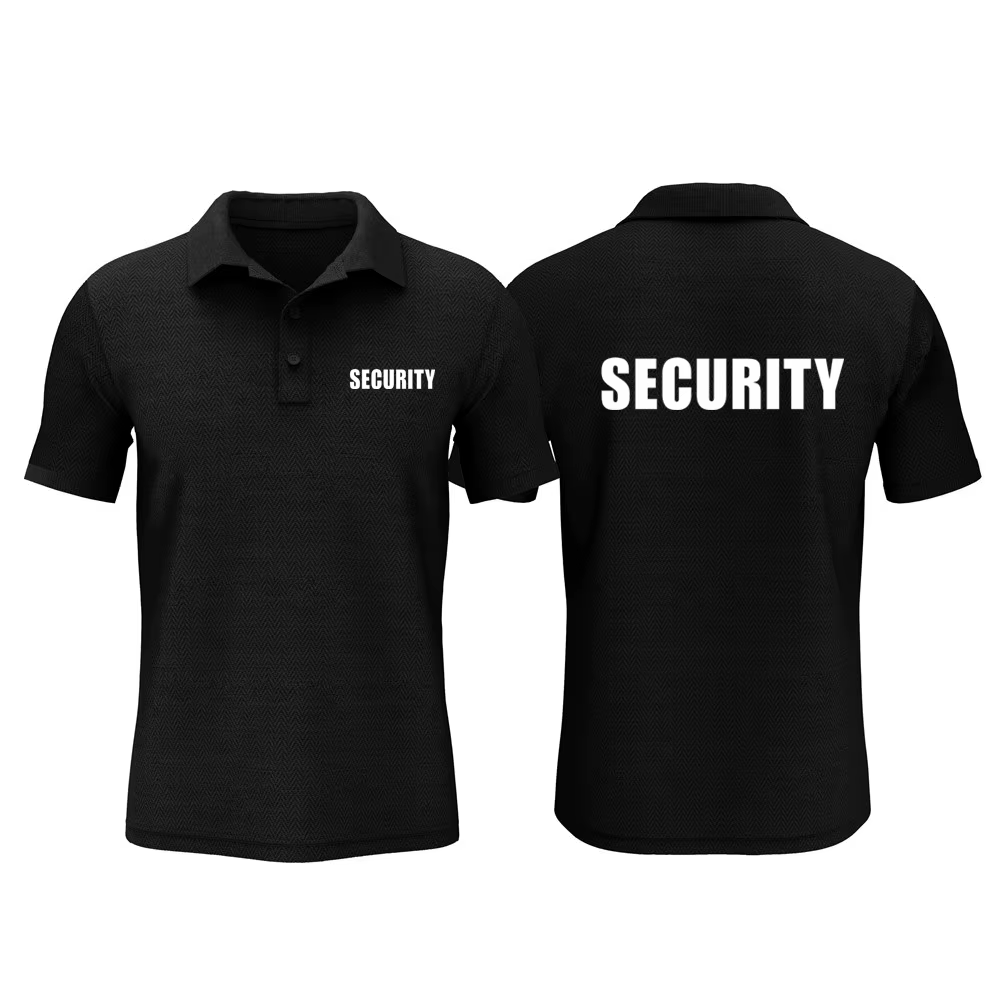 Polo de sécurité été hommes décontracté personnel événement travail vêtements t-shirts coton à manches courtes dessus frais OT-036