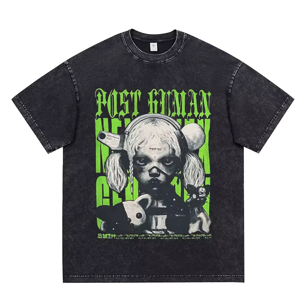 Metal Core Band BringMe The Horizon Album Post Human Nex Gen Vintage lavé T-shirts BMTH