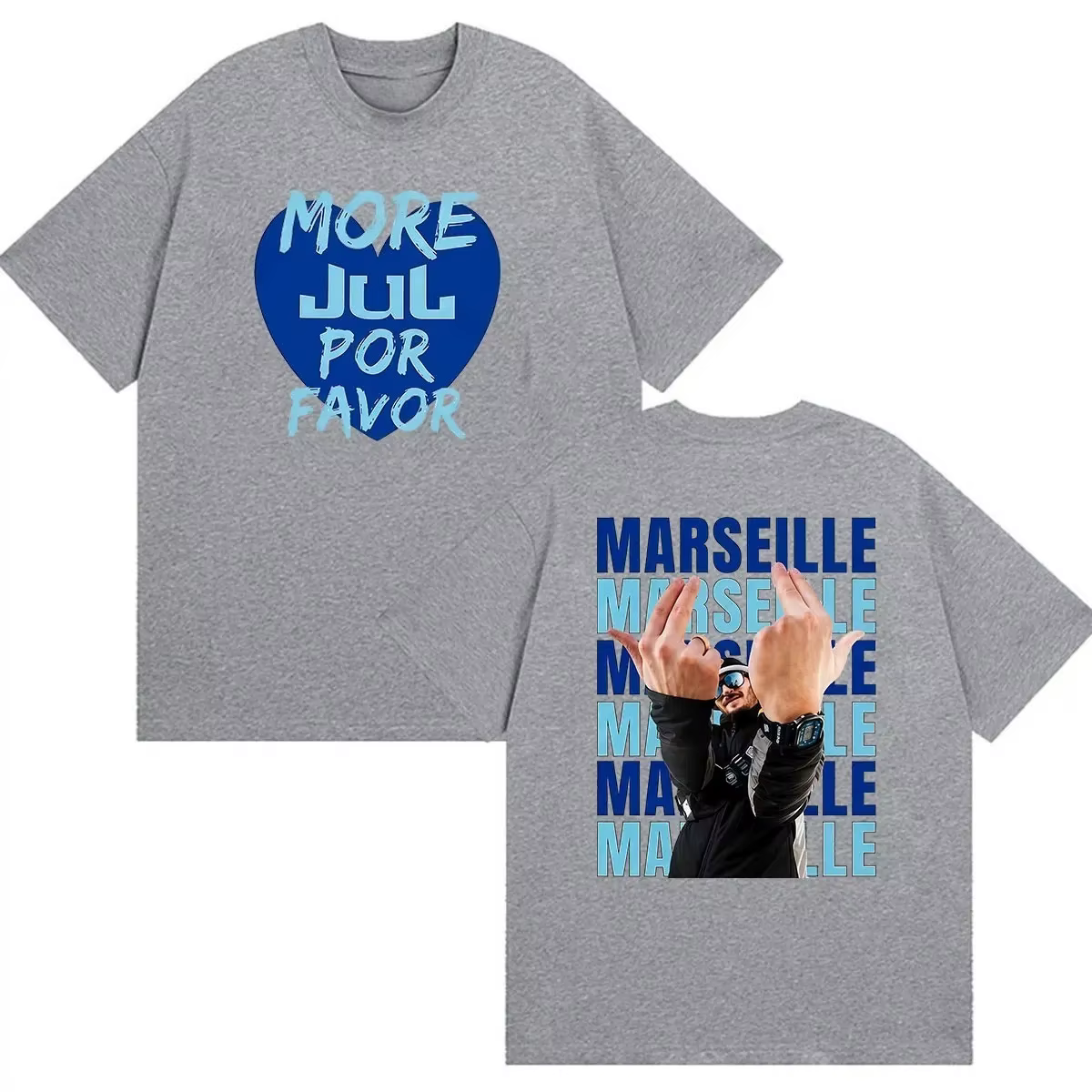 T-shirt vintage en coton de haute qualité Rapper JUL Marseille Album 2026