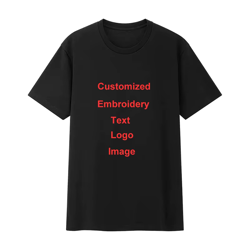 Ustom – t-shirt brodé de couleur rose