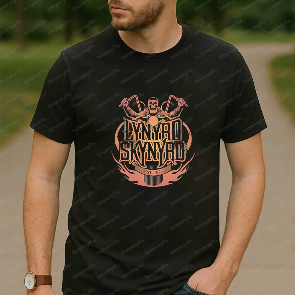 Lynyrd Skynyrd Band's Summer Fashion T-shirt confortable à manches courtes pour hommes et femmes