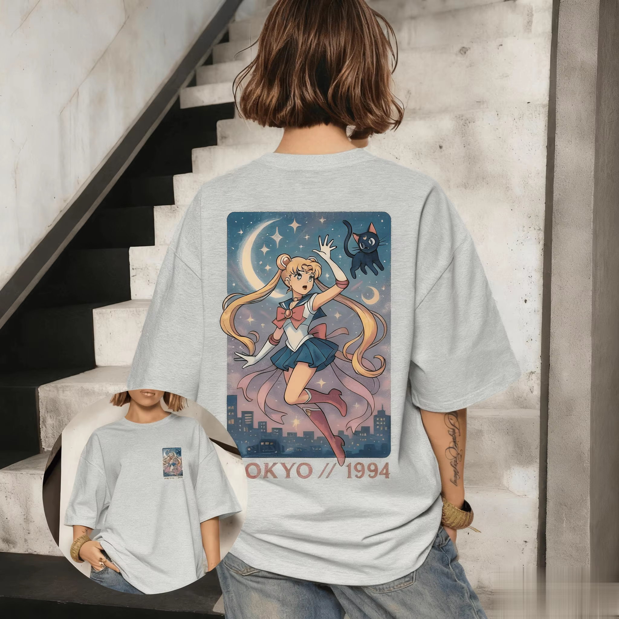 Nouveau T-shirt graphique Sailor Moon Anime 2026 pour hommes et femmes