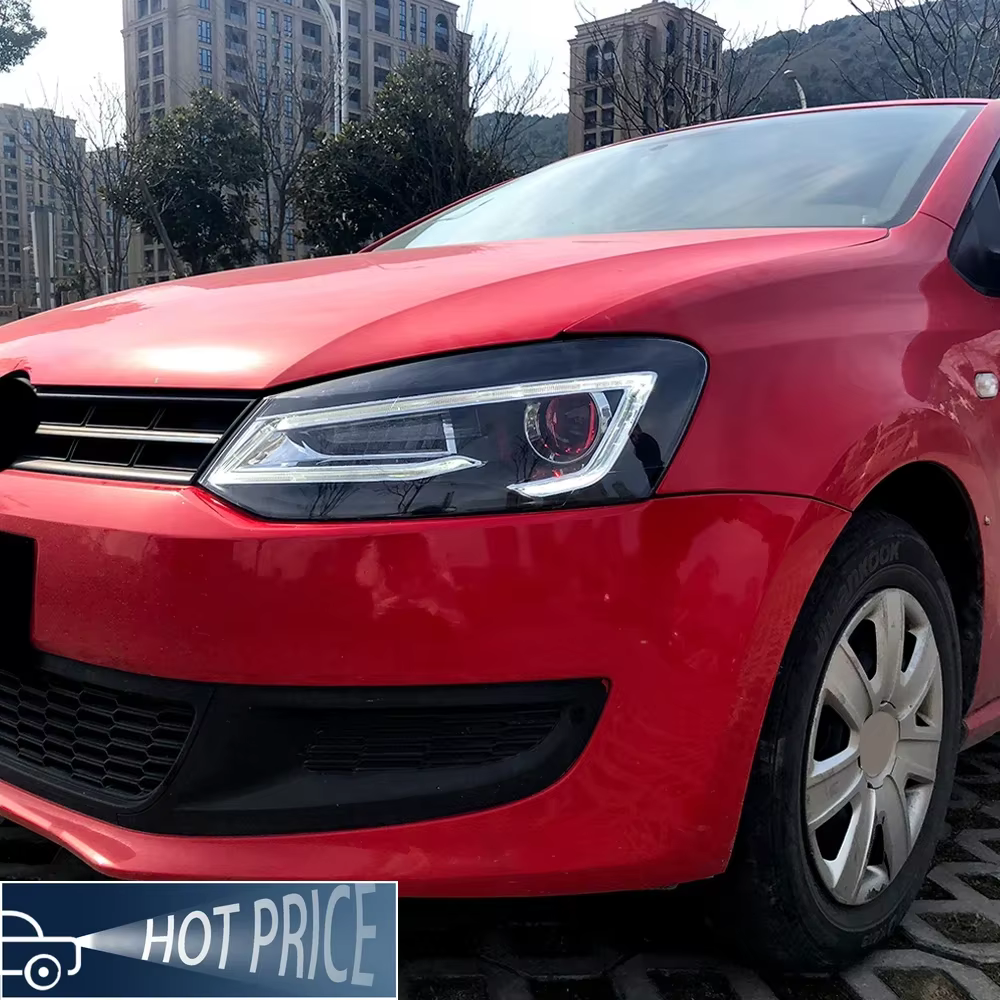 Feux avant de voiture pour VW Polo 2011 – 2017, assemblage de phares automobiles, mise à niveau, Style A5, accessoires d'objectif de projecteur LED, Plug and Play