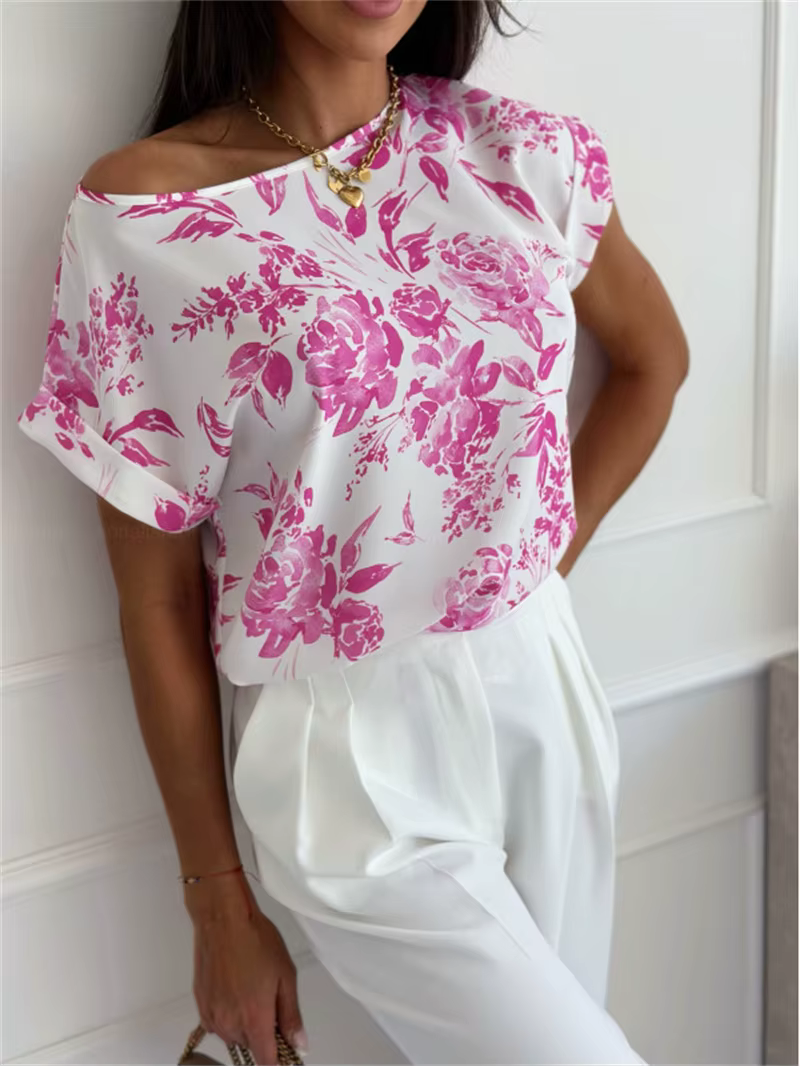 Chemisier d'été à imprimé floral pour femme