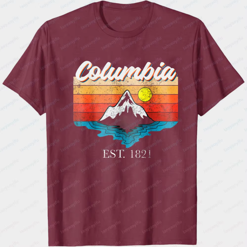 Columbia Mountain Sunset T-shirt en coton à manches courtes pour hommes