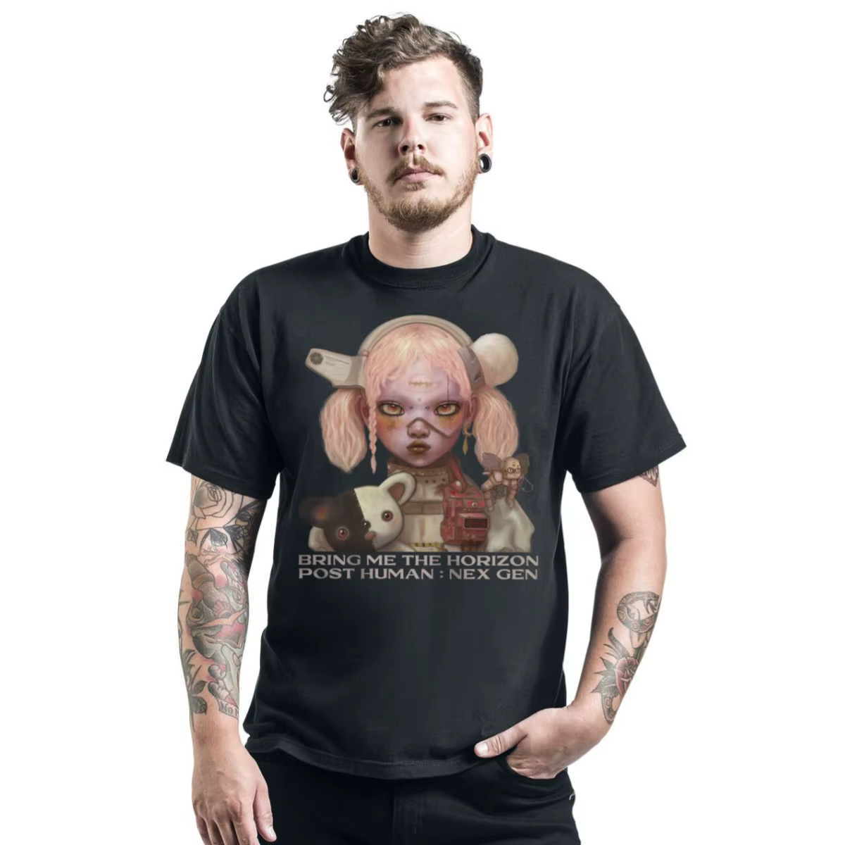 T-shirt en coton avec graphisme Bring Me The Horizon