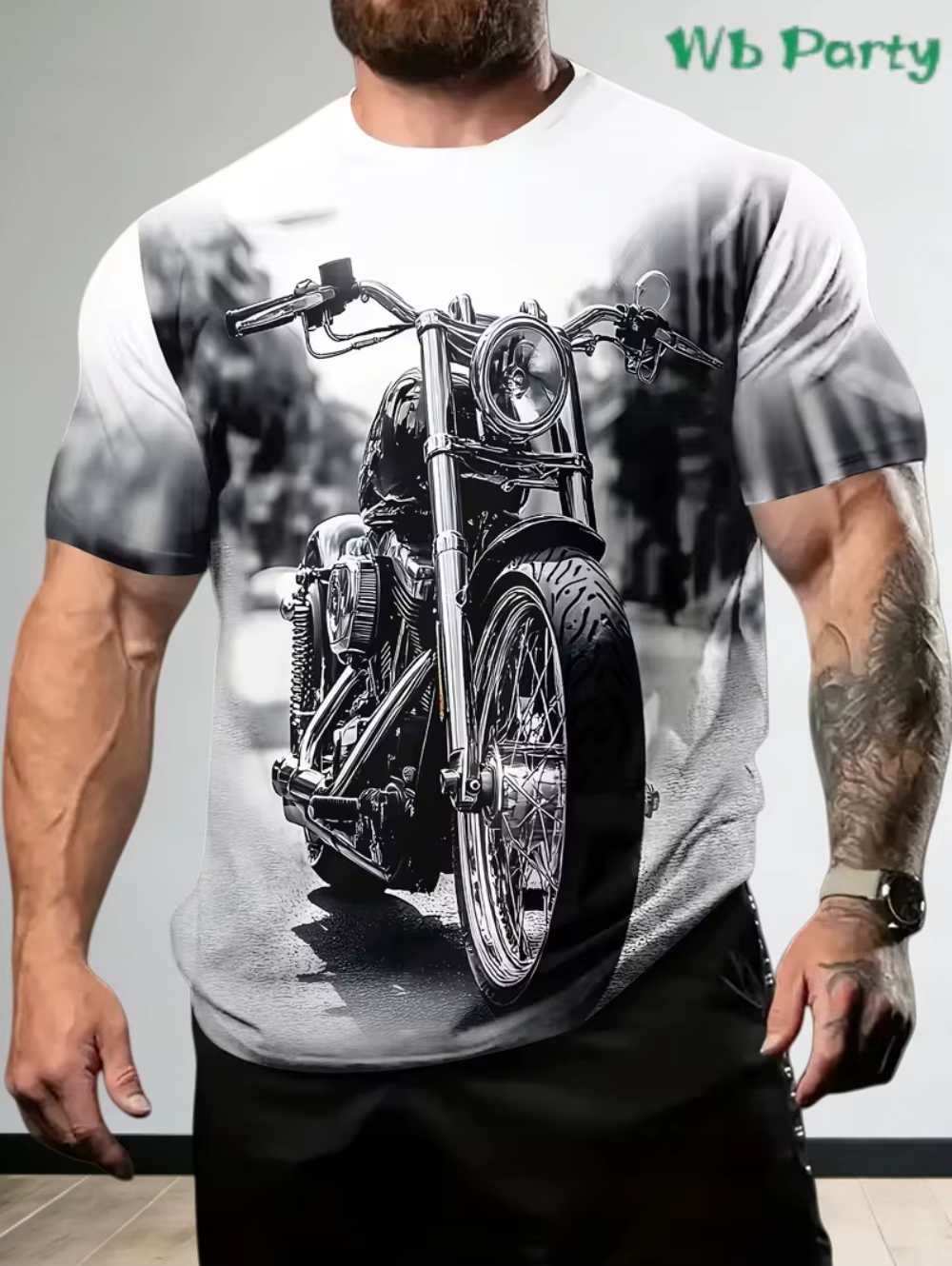 T-shirts pour hommes vintage à imprimé moto