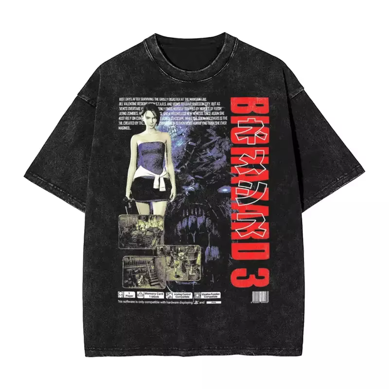 Residents Evils-T-shirt à manches courtes Biohazard 3 pour hommes et femmes