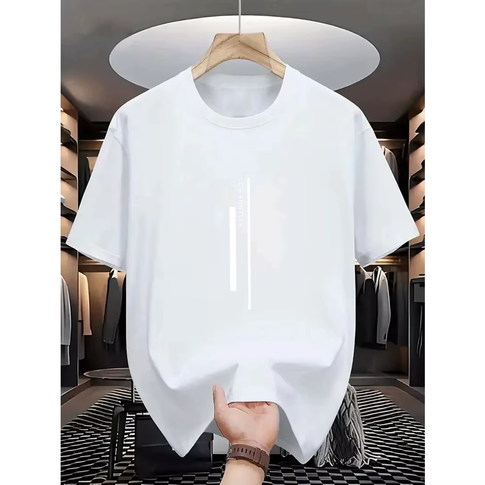 T-shirt de course à col rond pour hommes