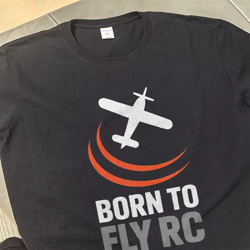 Mode été pour son t-shirt Born To Fly Rc avion Logo à manches courtes entraînement col rond