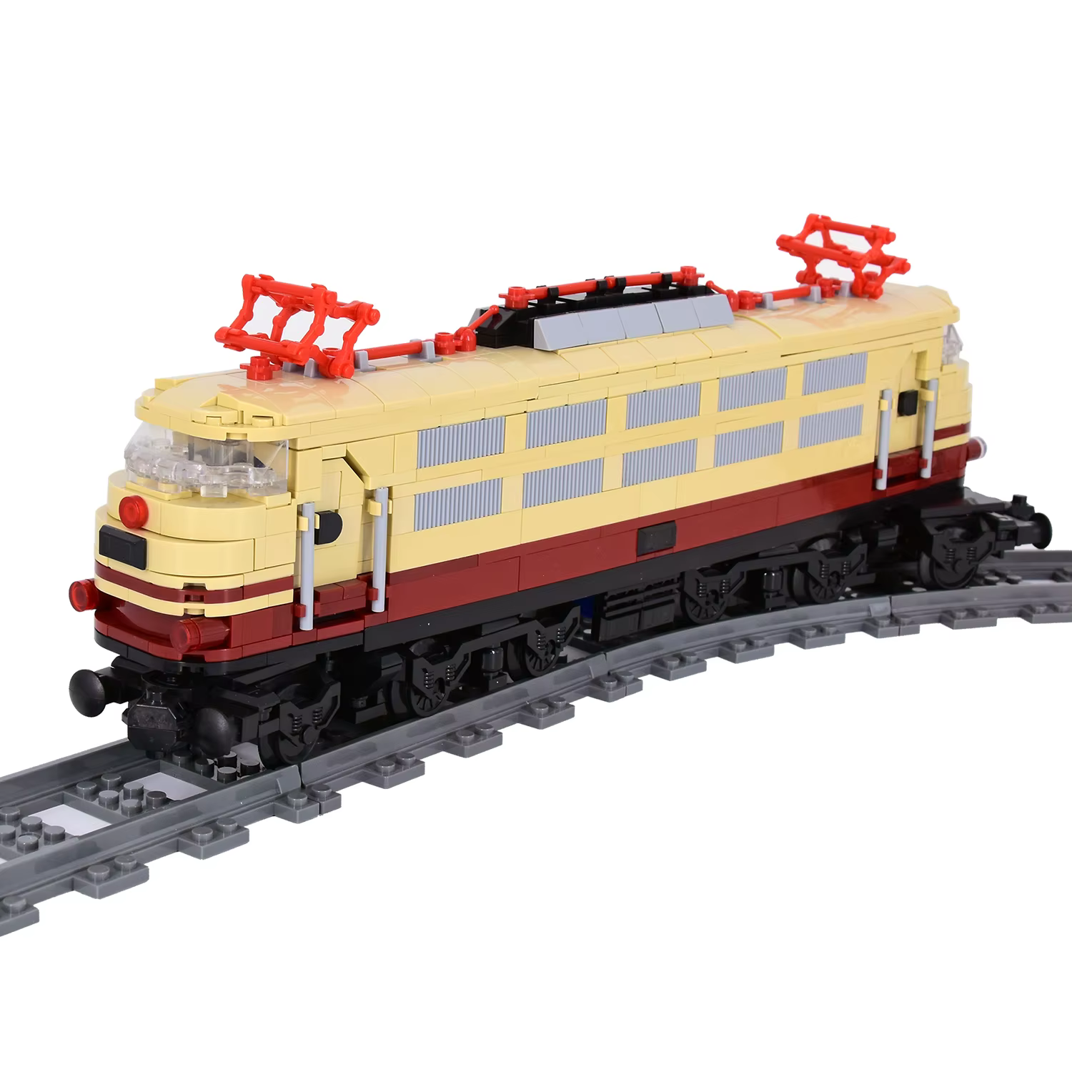 Trains de ville de haute technologie, voies flexibles, Rails droits et incurvés, interrupteur de croisement, blocs de construction en briques, jouets créatifs pour enfants