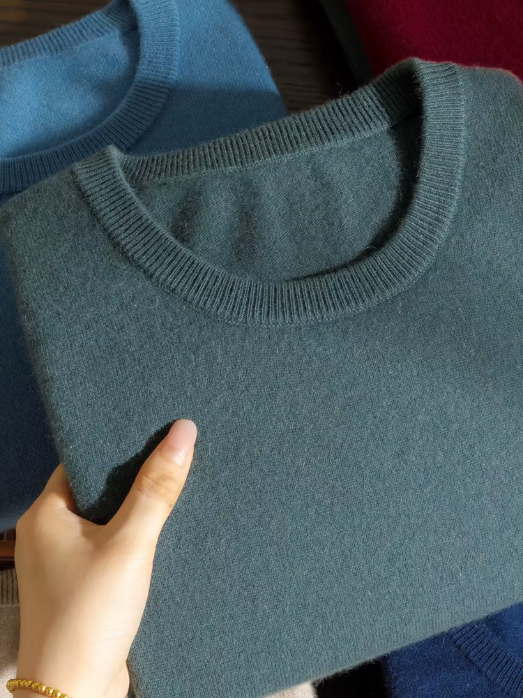 Nouveau pull en cachemire à col rond pour hommes en automne et en hiver 100% pur
