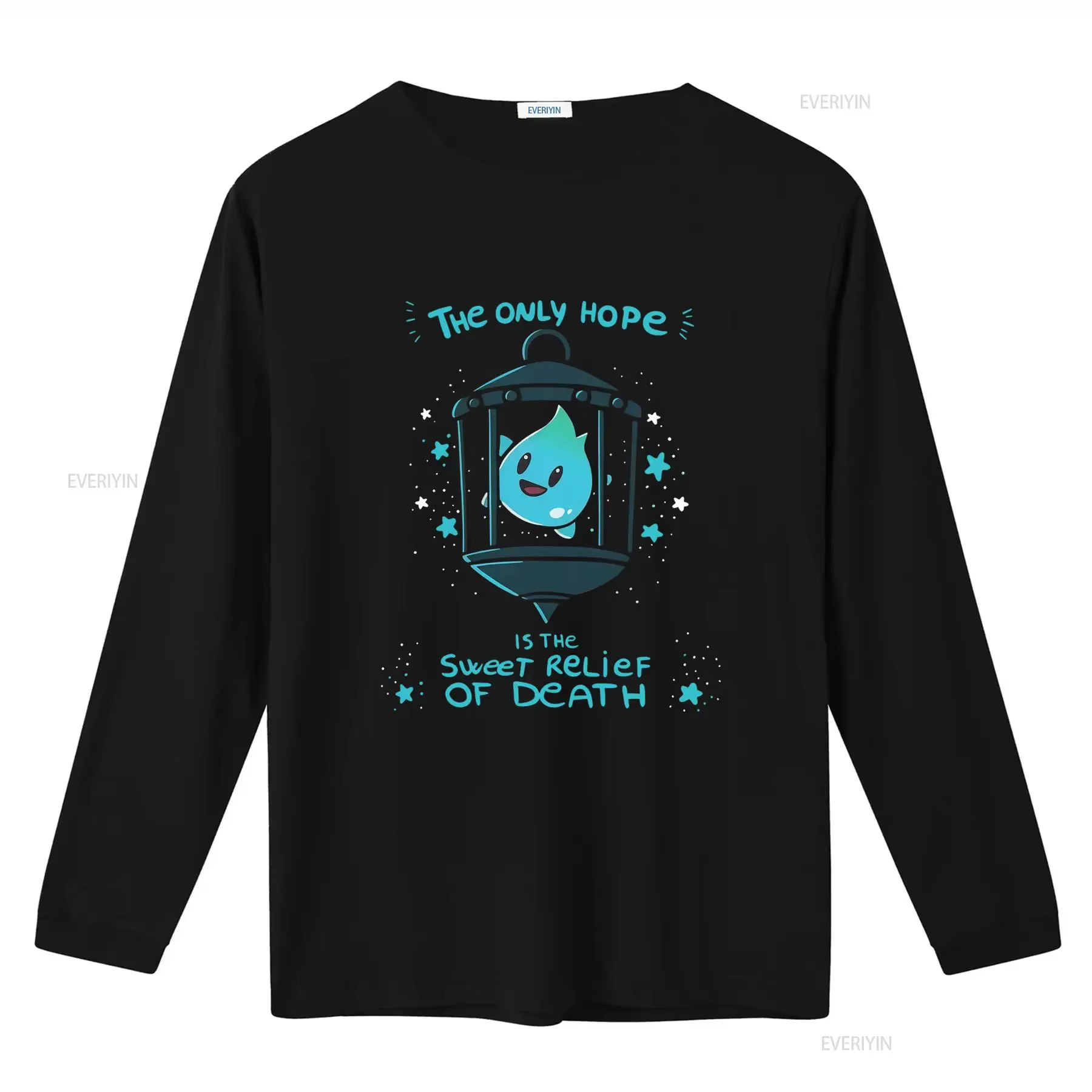 T-shirt Lumalee The Only Hope Is Sweet Relief Of Death Design Luna Star Print Unique vintage Washed homme Stretched