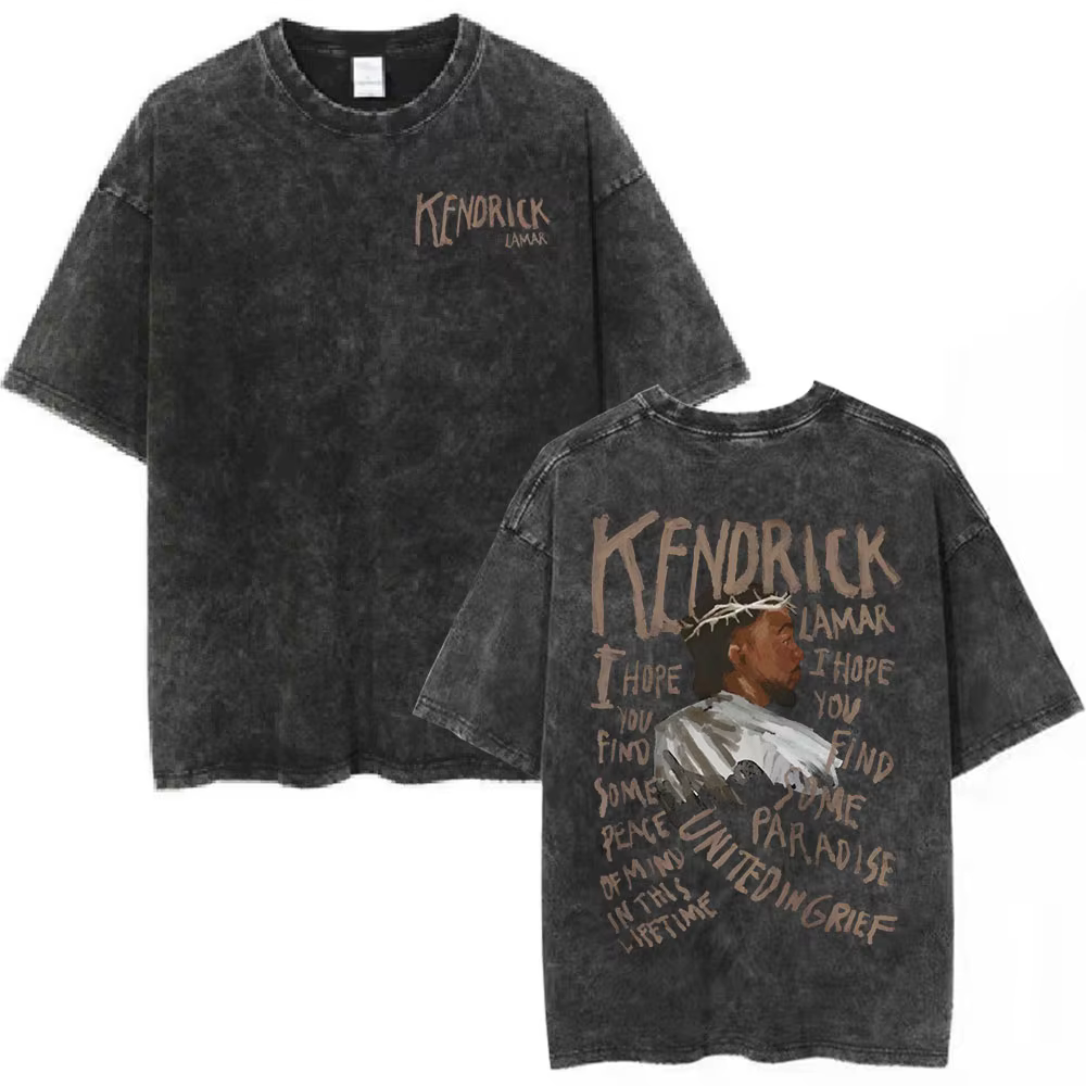 Rappeur Kendrick Lamar t-shirt Mr Morale & The Big Steppers Vintage lavé T-shirts hommes femmes vêtements mode Hip Hop