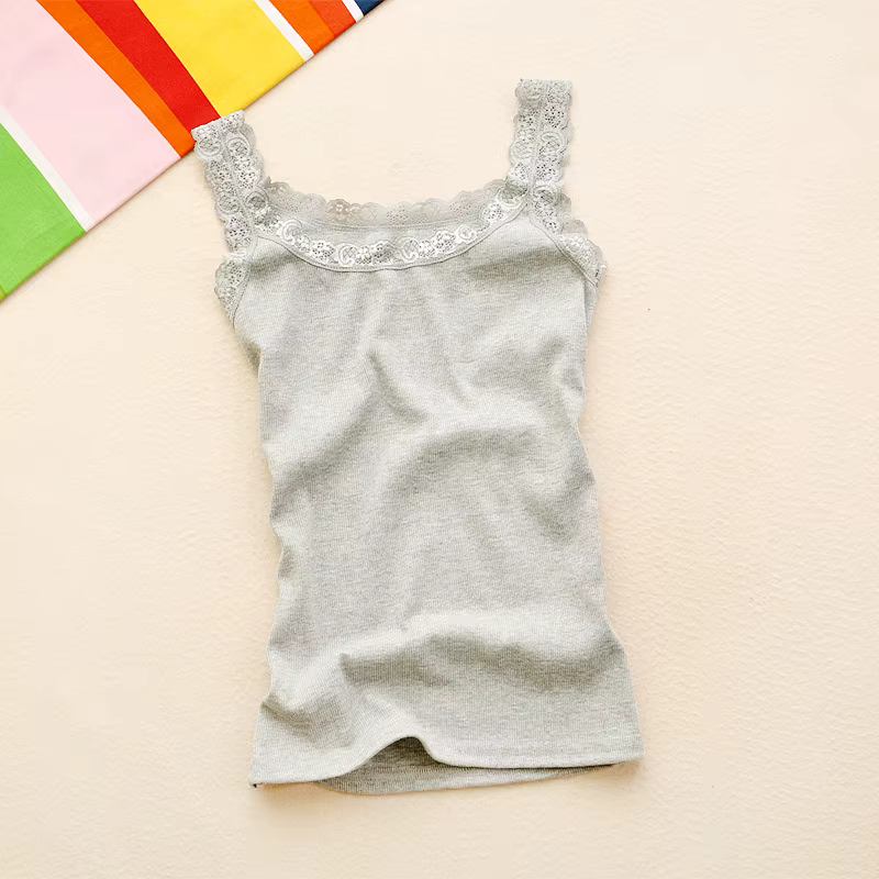 T-shirt en dentelle multicolore pour femme