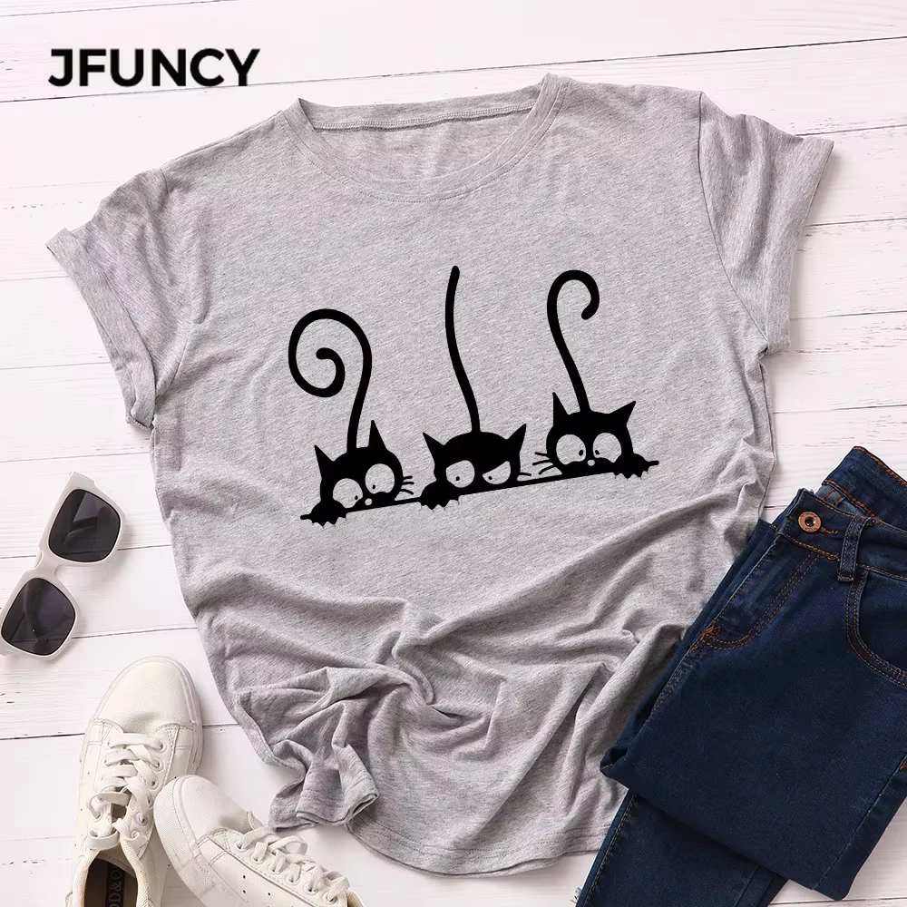 T-shirt manches courtes femme 100% coton