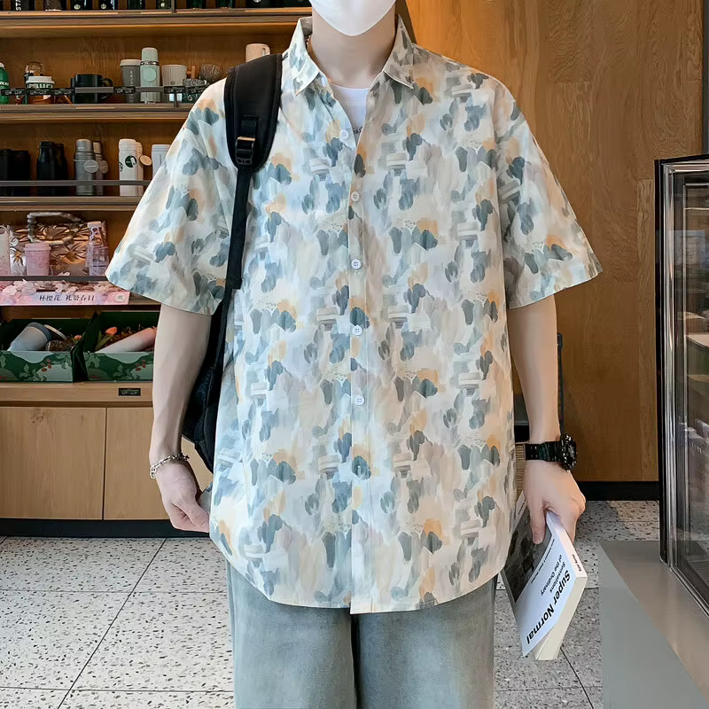2025 Chemise décontractée à manches courtes pour hommes à la mode – Coupe légère et respirante pour l'été