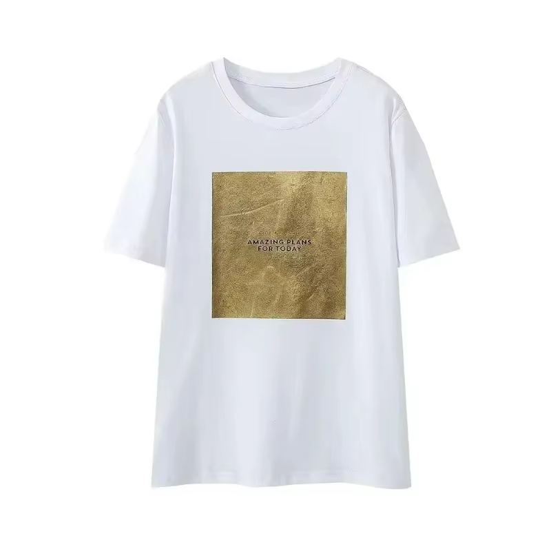 T-shirts pour femmes été 2025 Y2k Streetwear mode filles t-shirt à manches courtes col rond