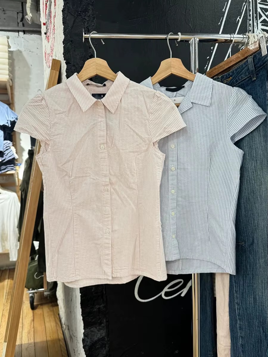 T-shirt Slim à rayures roses pour femme