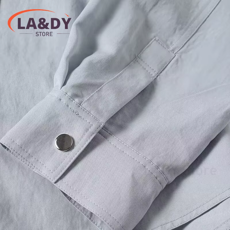 Chemisiers et Hauts Femme Printemps 2026 Nouvelle Collection Boutonnés Manches Longues Élégants Unis pour le Bureau