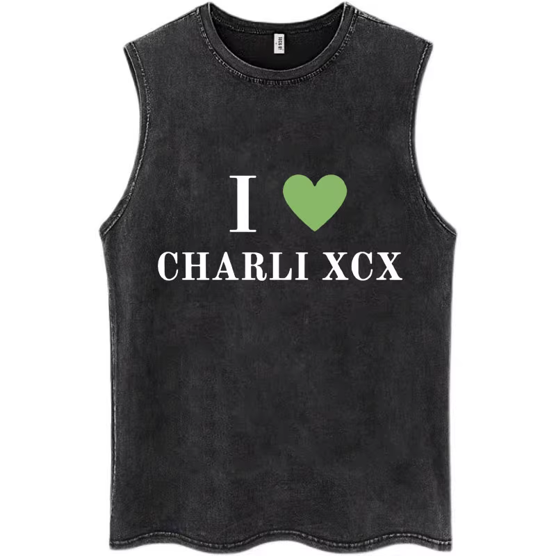 Charli Xcx Brat Album lavage débardeurs 365 fête fille hommes femmes Style rétro sans manches t-shirts coton décontracté surdimensionné Streetwear