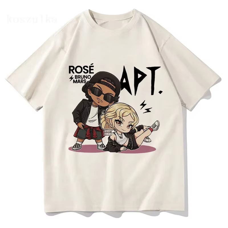 ROSE Bruno Mars APT T-Shirt mode hommes/femmes Harajuku graphique