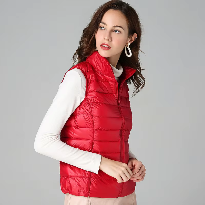 Femmes sans manches gilet vestes hiver mode mâle coton rembourré