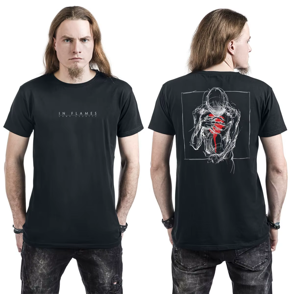 T-shirt en coton graphique Hot in Flames unisexe
