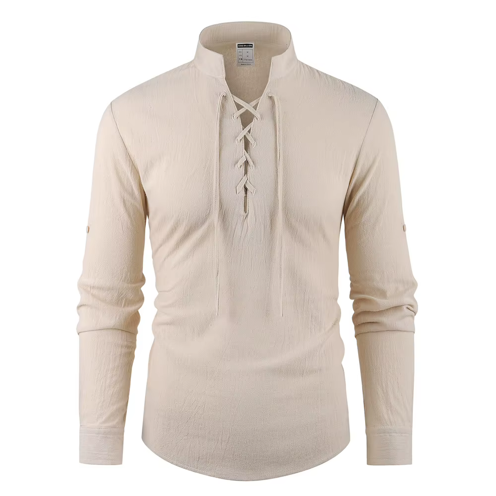 T-shirt Vintage à col en v pour hommes