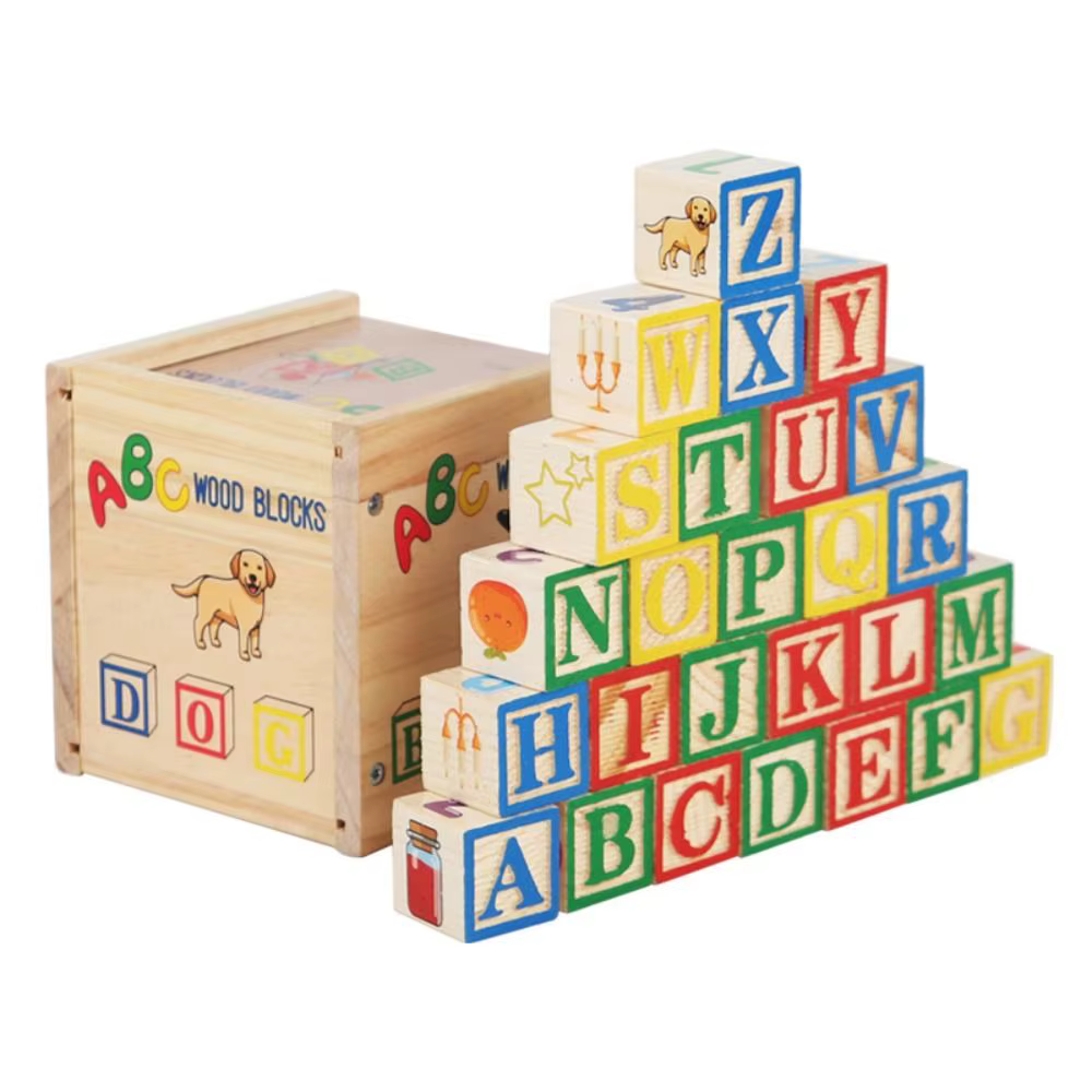 Blocs de construction en bois pour apprentissage Cognitif