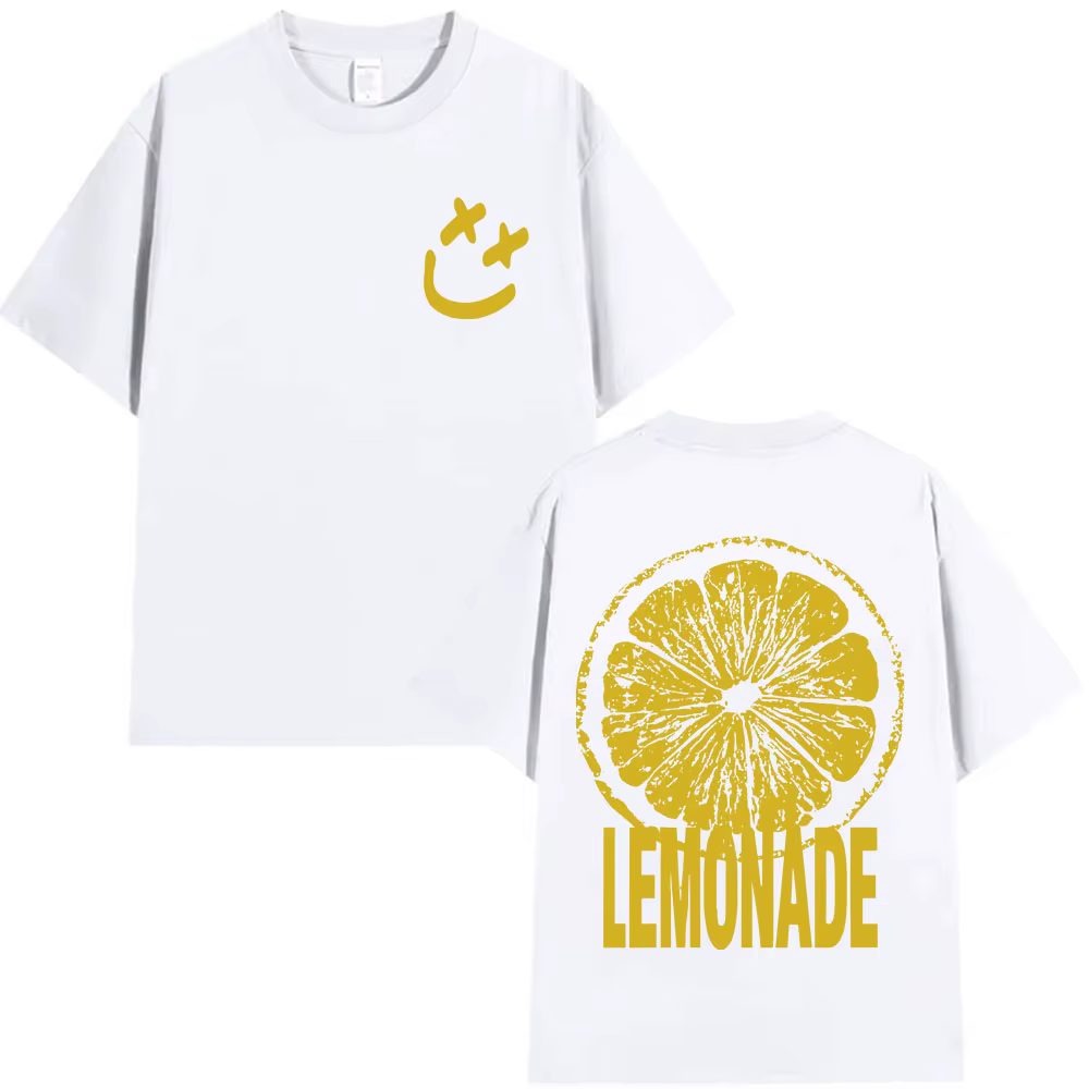 Louis Tomlinson limonade Tour 2025 impression T-shirt hommes femmes Harajuku mode Vintage T-shirts décontracté coton à