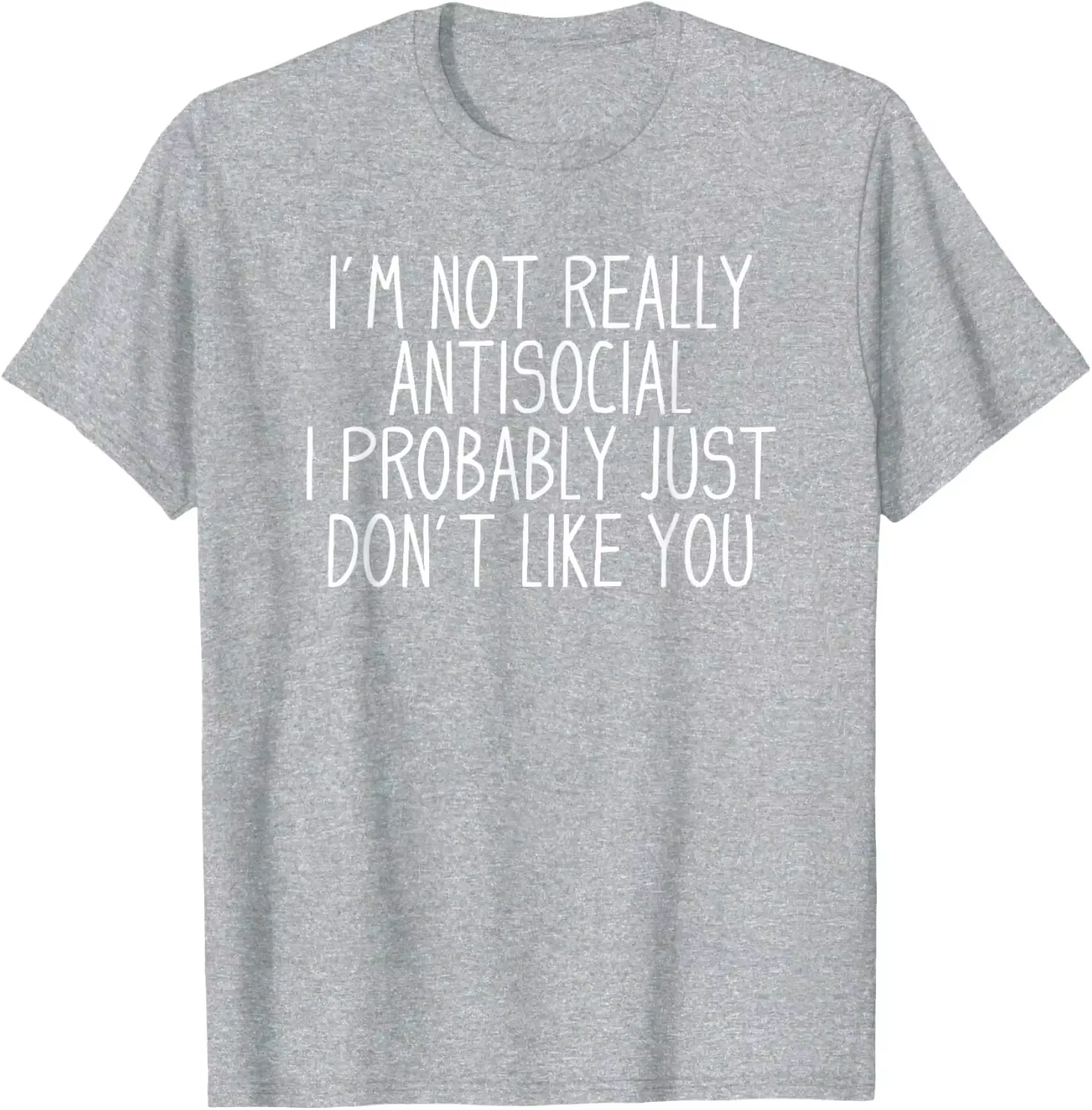 Antisocial Tee Co. T-Shirt introverti drôle décontracté à manches courtes col rond pour un usage quotidien femmes