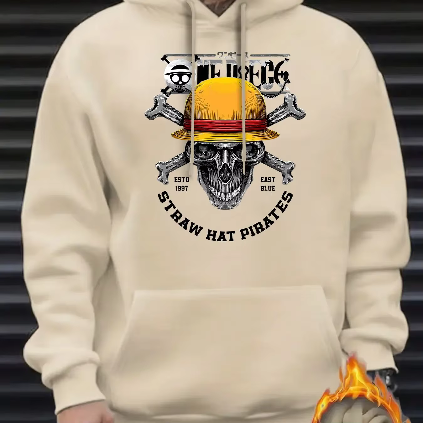 Sweat-shirt à capuche pour homme - Pull décontracté noir avec poche avant