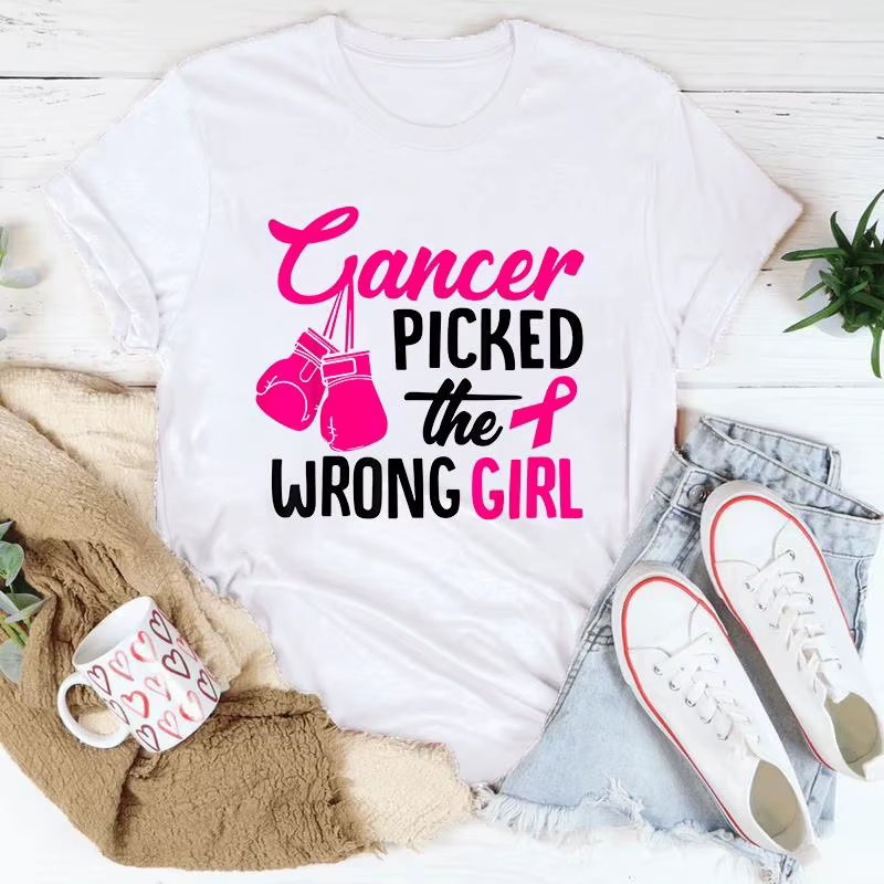 T-shirt imprimé « Cancer du sein