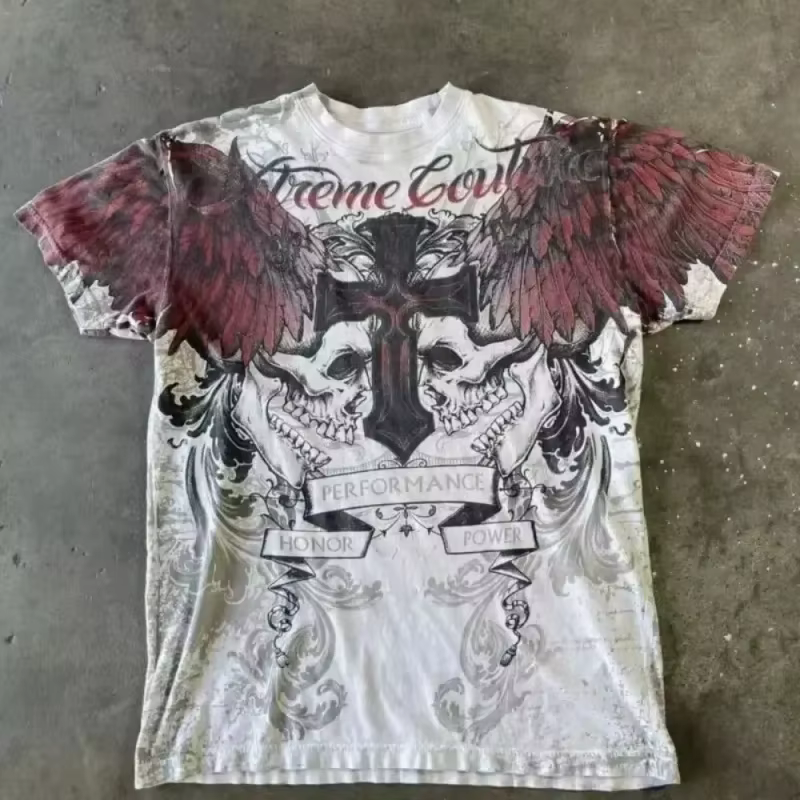 T-shirt surdimensionné pour homme Affliction années 2000