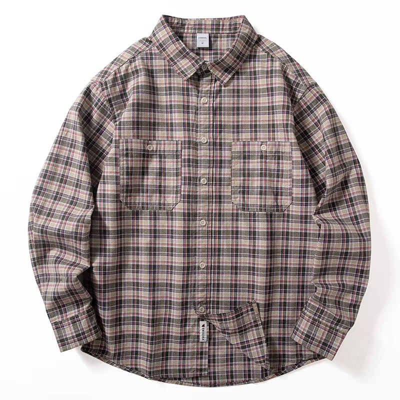 Chemise à carreaux pour hommes
