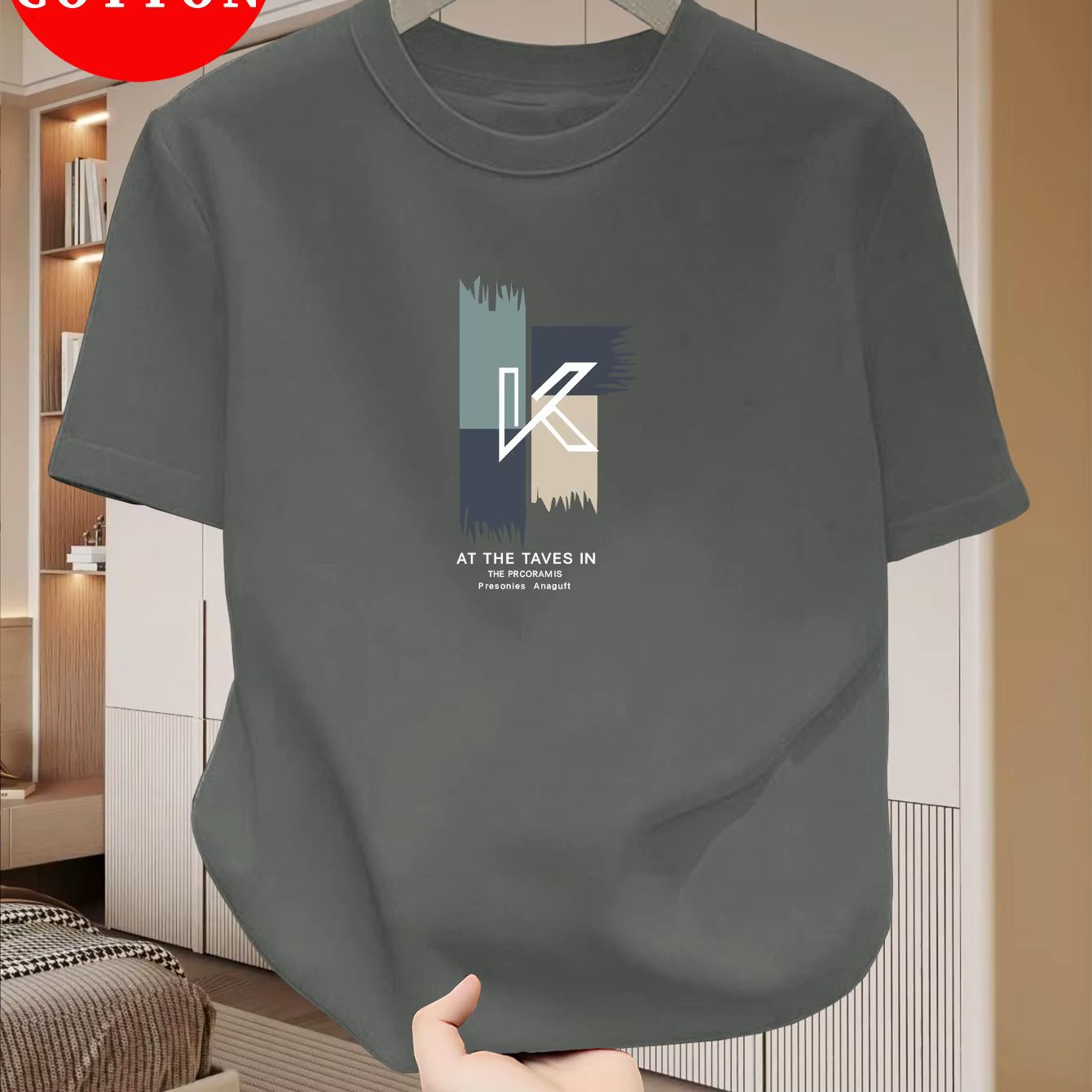 T-shirt à manches courtes pour homme 100% coton