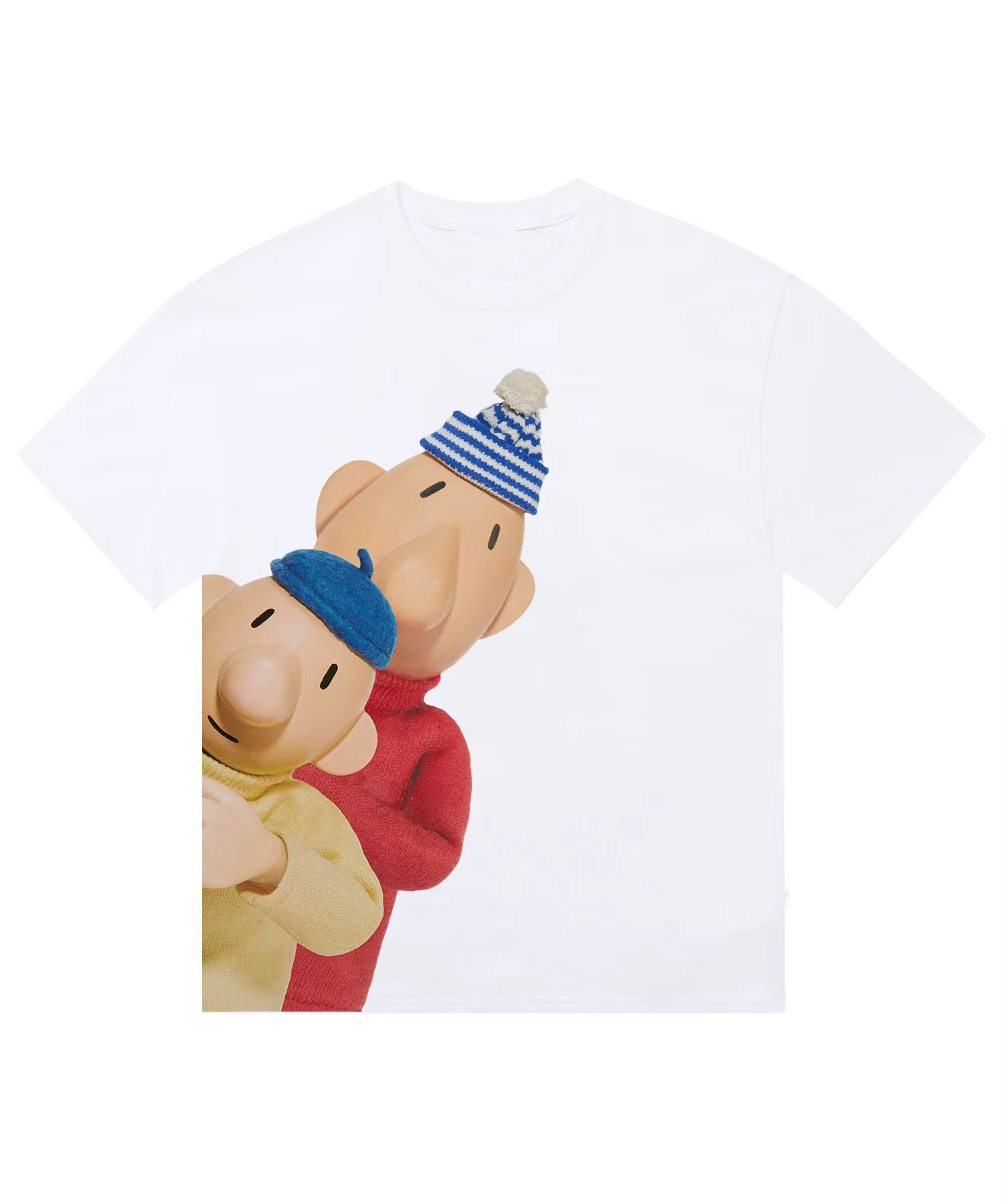 T-shirt à motif imprimé de personnages de dessins animés amusants