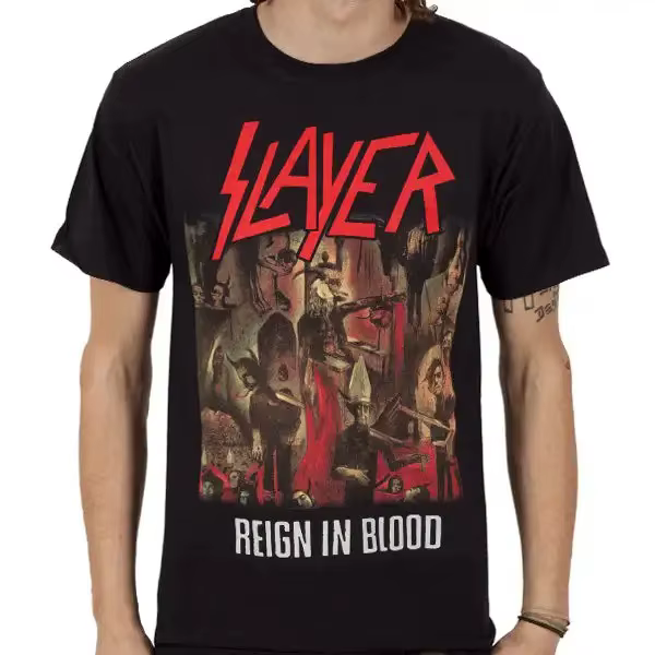 T-shirt graphique Slayer Band unisexe pour hommes et femmes