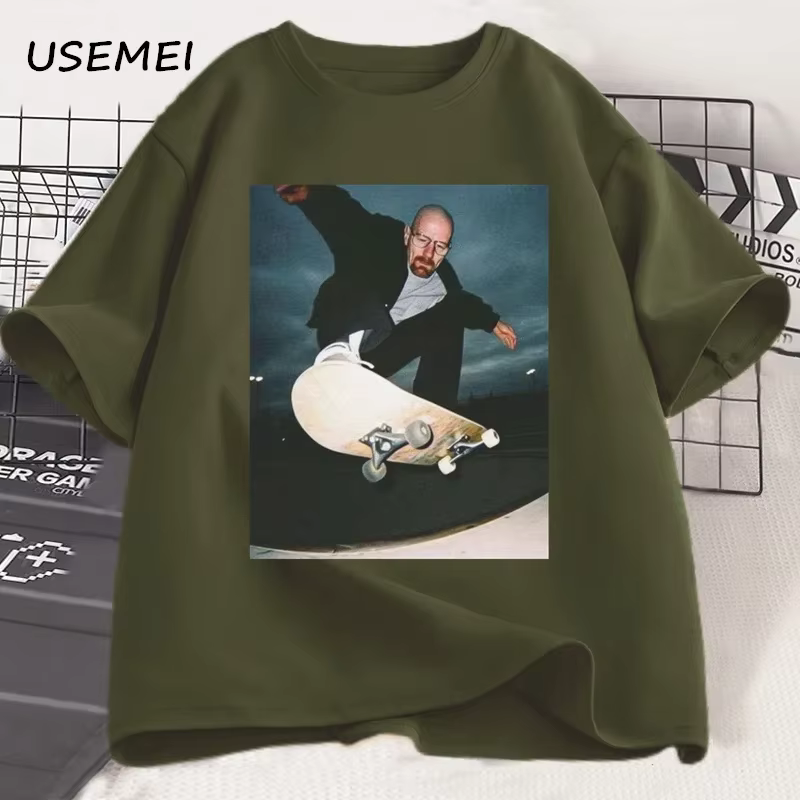 Breaking Bad Heisenberg T-shirts homme Walter blanc années 90 Skate T-Shirt femme