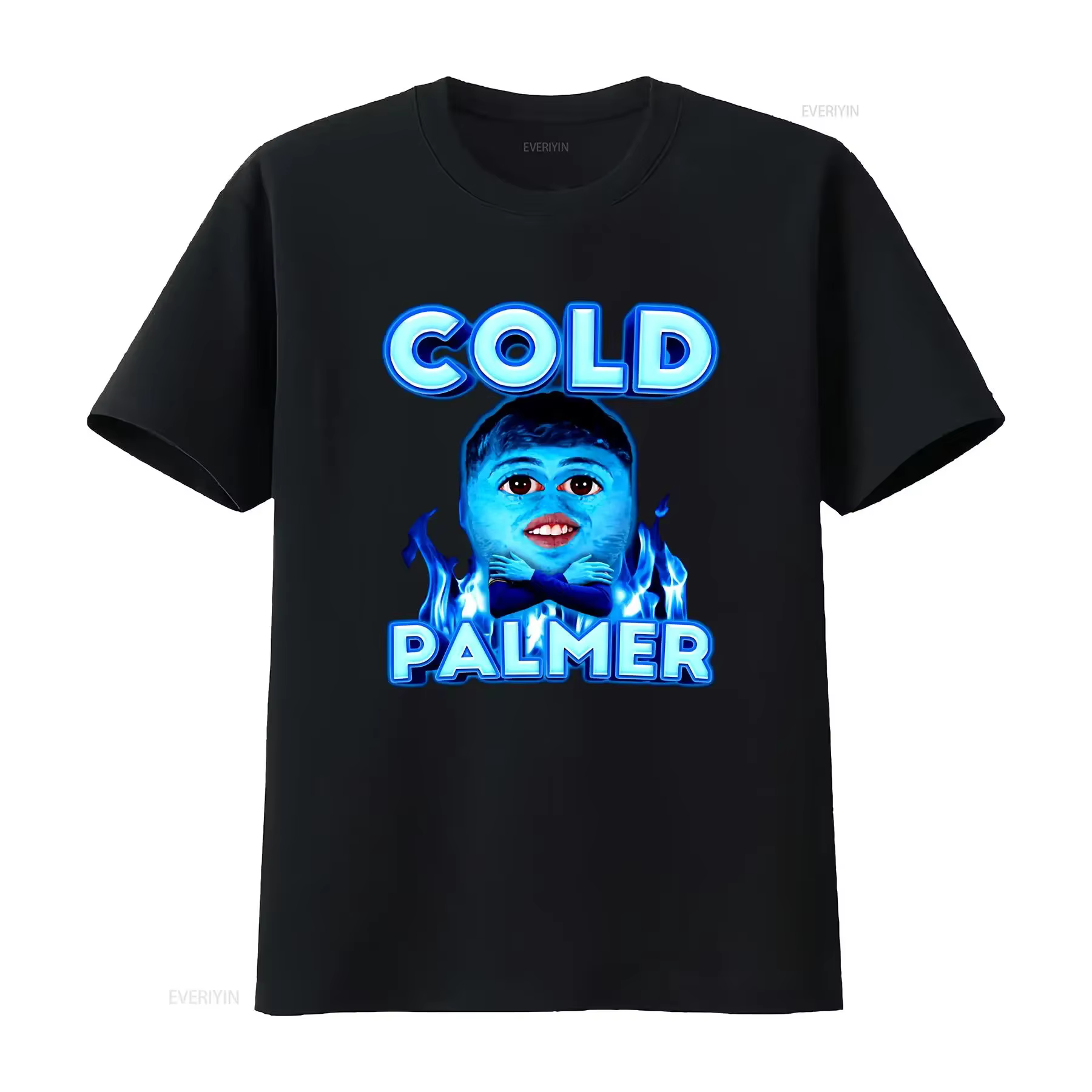 Cold Palmer Cole M T-shirt en coton Fun Meme vintage Graphique délavé Polyvalent Casual Confortable Doux Vêtements de créateurs unisexes
