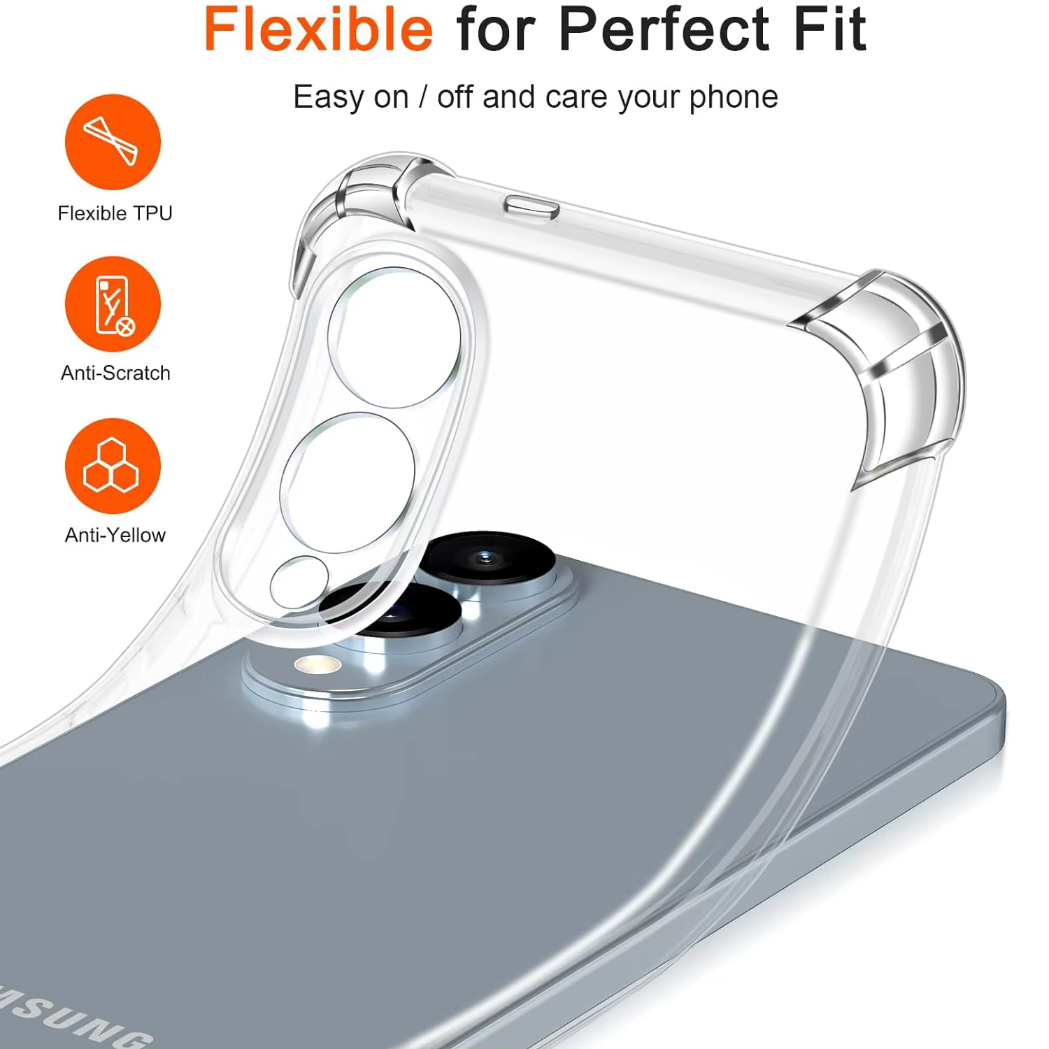 Étui transparent en TPU pour Samsung Galaxy S26 Ultra S26+ S25 FE Edge S25 S25+ Plus, coque de protection antichoc aux quatre coins