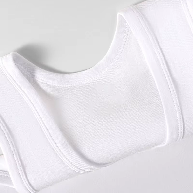 T-shirt à épaules fines pour hommes, 1/3 pièce, pour toutes les saisons, style jeune, couleur unie, sportif et confortable, adapté à la tenue à la maison