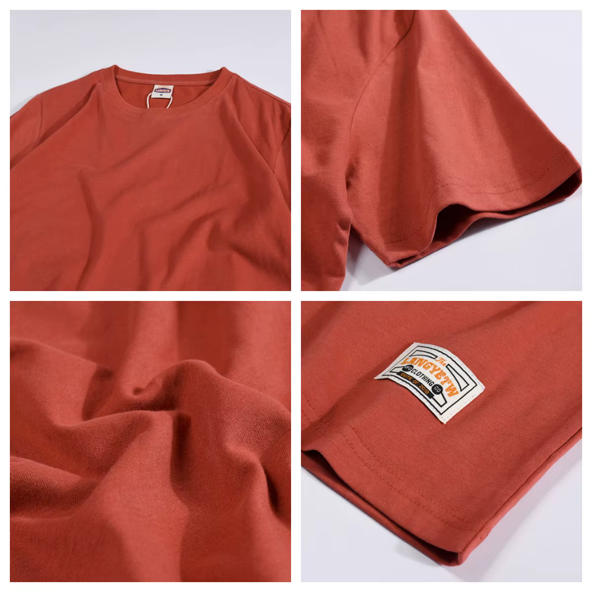 T-shirt en coton à col rond pour hommes