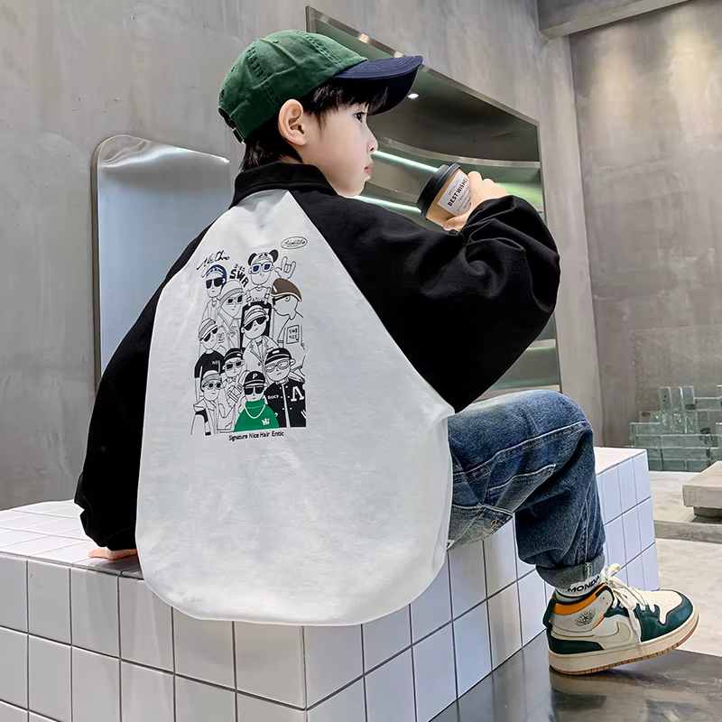 Sweat-shirt à col polo pour enfants