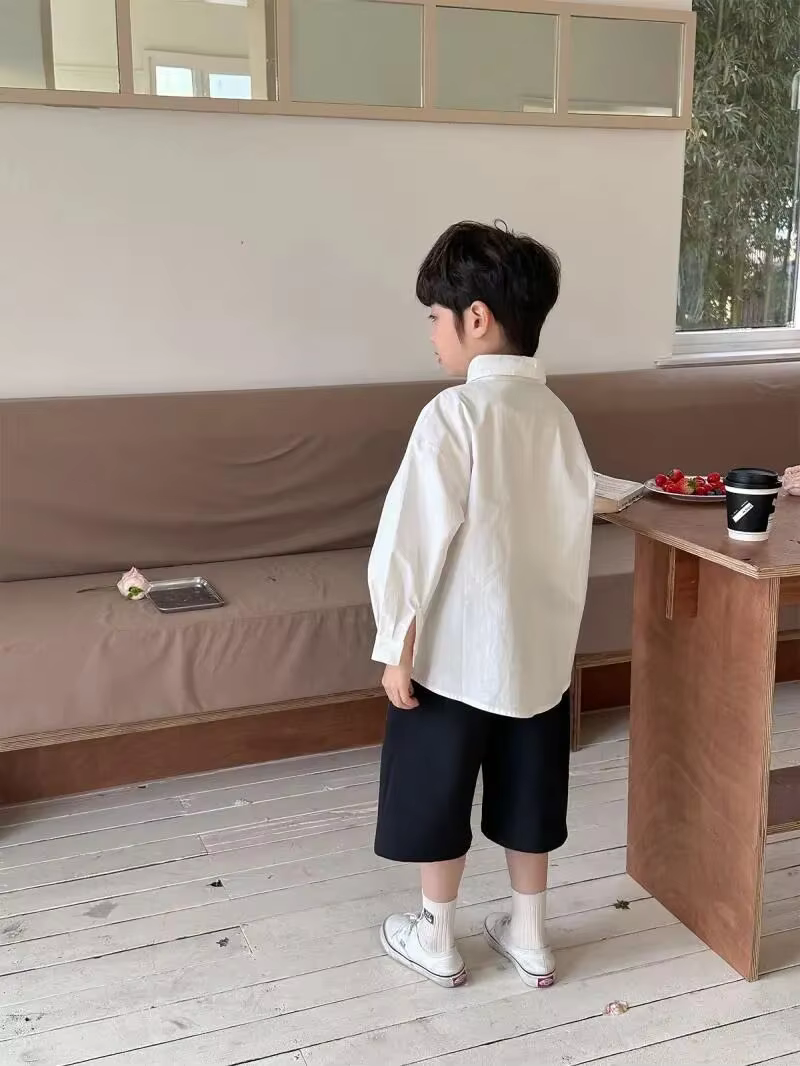 Chemise à manches longues pour garçons