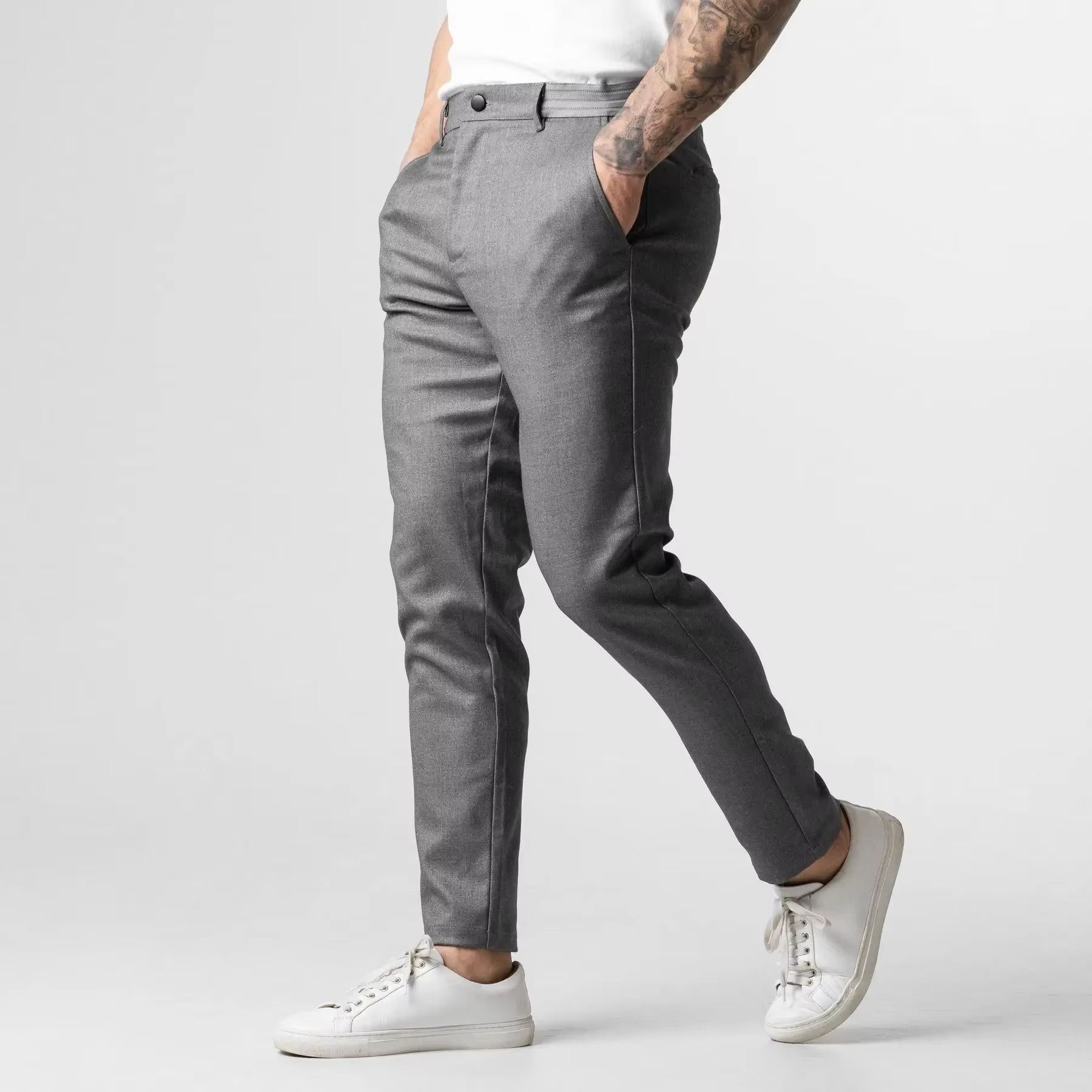 Chinos actifs pantalons longs confortables pour hommes