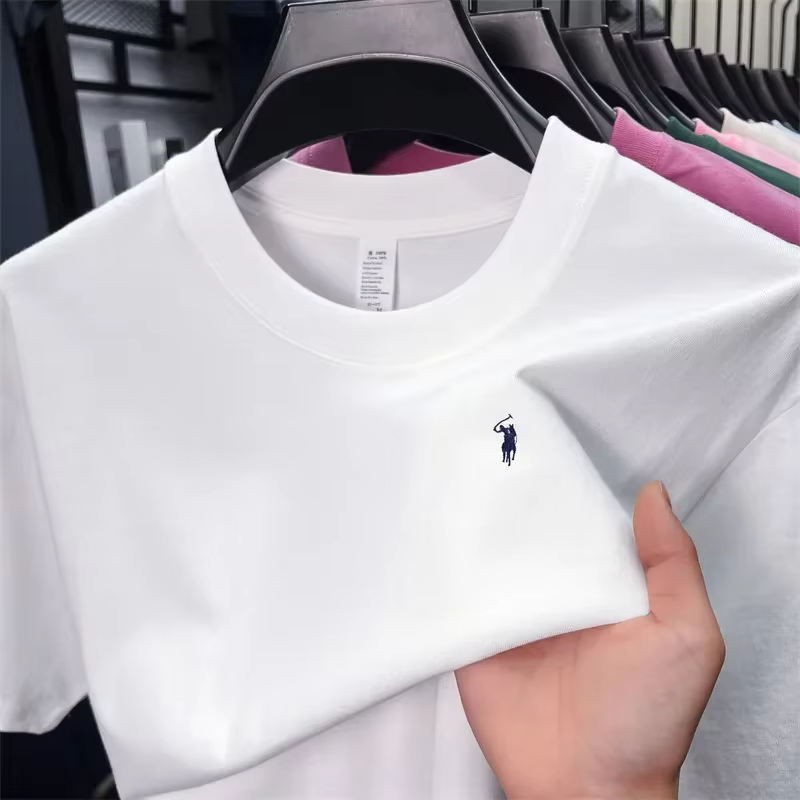 T-shirts classiques unisexes en coton 100% à col rond et manches courtes