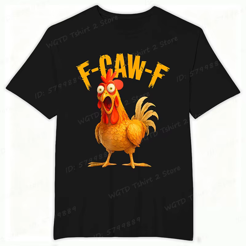 Drôle F Caw F poulet FCAWF poulet T-Shirt hommes drôle Humor T-Shirt col rond manches courtes t-shirts idée cadeau vêtements